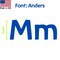 Aacc Self-Adhesive Vinyl Letter: M, Scale: 28 cm. Color: Blue Font: Anders by, 4PK AACC-Anders-UM-Blue-M28x4 - alternate 1