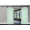 Sartodoors Sturdy Double Barn Door Solid Core Modern Interior VEREGIO7411DB-OLI-36 x 80 (2* 18x80)-Black Rail - alternate 4