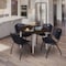 Regency Round Kahlo Breakroom Table W/ 4 M Stack Chairs, 36 in W, 36 in L, Neo Walnut TPL36RNDNWCM47BK - alternate 6
