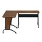 Homeroots 67" Walnut Wood and Stainless Steel L Shape Computer Desk 723738 - alternate 5