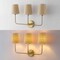 Jonathan Y Lila 26.5" 3-Light Traditional Coastal Scalloped Fabric Shade/Metal LED Vanity Light, Brass Gold/Brow JYL1609A - alternate 8