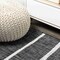 Jonathan Y Colonia Berber Stripe Black/Ivory 5 ft Round Indoor/Outdoor Area Rug SMB125E-5R - alternate 6