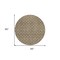 Homeroots 8' Brown And Beige Round Geometric Washable Indoor Outdoor Area Rug 596173 - alternate 4