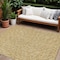 Homeroots 10' X 14' Gold Gray And Ivory Polka Dot Washable Indoor Outdoor Area Rug 599045 - alternate 1