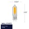 Bulbrite LED Filament, 1.8 Watt Dimmable T5 Light Bulb, Clear Finish, GY6.35 Base, 2700K, 140 Lumens, 4PK 862041 - alternate 9