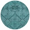 Homeroots 8' Teal Blue And Aqua Round Floral Washable Indoor Outdoor Area Rug 588914 - alternate 6