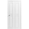 Vdomdoors Sliding Closet Bi-fold Doors, Mela 7444 White Silk, Sturdy Tracks Moldings Trims Hardware Set, Wood MELA7444BF-WS-48 x 96 (2* 24x96) - alternate 1