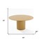 Homeroots 60" Brown Solid Wood Pedestal Base Round Top Dining Table 720992 - alternate 5