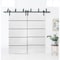 Sartodoors Slab Barn Door Panel, Planum 0015 White Silk and Aluminum Strips, Sturdy Finished Doors, Pocket Clo PLANUM0015S-WS-30 - alternate 1