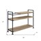 Homeroots Brown And Black Metal Three Tier Etagere Bookcase 486319 - alternate 3