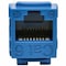 Eaton Tripp Lite Series Cat6/Cat5e 110 Style Punch Down Keystone Jack - Blue, TAA N238-001-BL - alternate 1