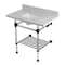 Kingston Brass 36-Inch Carrara Marble Console Sink with Acrylic Legs and Shelf, 8-Inch, 3-Hole KVPB36MASQB5 - alternate 1
