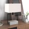 Homeroots 22" Gray and Black Mod Table Lamp With White Rectangular Shade 523607 - alternate 7