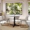 Flash Furniture 36" RD Tabletop, Seamless Surface Technology, White Faux Marble, 30" x 30" Black Table Height X-Base ST-RD36-WHMAR-T3030-GG - alternate 6