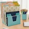 Acrimet 5 Section Incline File Sorter Desk Organizer Rack for Office Desktop Plastic Solid Green 225.6 - alternate 5