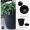 Hc Companies Eclipse 8'' Black Planter with Saucer ECA08000G18 - alternate 4