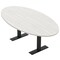 Skutchi Designs 4 Person Conference Table With Power Unit | 7' Oval Table | Harmony Series HAR-OVL-48X84-T.BK-WA7976-NA - alternate 1