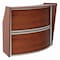 Linea Italia Curved Reception Desk with Counter, 72 inW x 32 inD x 46 inH, Gray/Cherry ZUC290 - alternate 1