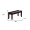 Homeroots 48in Black and Espresso Faux Leather Upholstered Bench 286031 - alternate 5