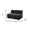 Homeroots 51in Charcoal Loveseat 372232 - alternate 3