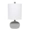 Homeroots 19" Gray Concrete Round Table Lamp With White Drum Shade 643365 - alternate 4