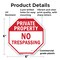 Signmission Private Property No Trespassing, 6 Inch X 6 Inch, Plastic Sign OC-P-6-142 - alternate 5