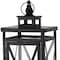 Homeroots Set of Two Clear And Black Glass And Metal Tabletop Lantern Candle Holders, 2PK 719768 - alternate 5