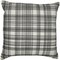 Homeroots 20" White and Black Check Cotton Blend Throw Pillow With Embroidery 549438 - alternate 5