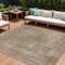 Homeroots 9' X 12' Beige And Taupe Abstract Washable Indoor Outdoor Area Rug 615498 - alternate 1