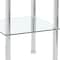 Homeroots Set of Two Clear and Silver Glass and Metal Square End Tables With Shelf, 2PK 635675 - alternate 4