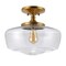Jonathan Y Marfa 14" 1-Light Modern Farmhouse Schoolhouse Frosted Glass/Metal LED Semi Flush Mount, Brass Gold JYL7517B - alternate 9