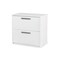 Homeroots 30" White Wood Two Drawers Filing Cabinet 568311 - alternate 6