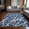 Homeroots 3' X 5' Blue And White Abstract Washable Indoor Outdoor Area Rug 559634 - alternate 3