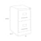 Hirsh 15" W 2 Drawer Vertical File Cabinet, Light Gray, Letter 14417 - alternate 4