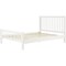 Homeroots White Slat Back Solid Wood King Bed Frame 523635 - alternate 8