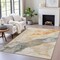 Homeroots 5' X 8' Orange And Gray Abstract Washable Indoor Outdoor Area Rug 631840 - alternate 5
