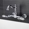 Kingston Brass Two-Handle Wall Mount Bridge Kitchen Faucet, Polished Chrome KS1261WLL - alternate 3