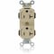 Leviton Straight Blade Receptacle, 5-20R, 20 A, 125V AC, Flush Mount, Self-Grounded M5362-2SI - alternate 1