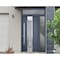 Vdomdoors Steel Door Deux 0757 Gray Graphite Sidelight and Transom Window Stainless Inserts Single Modern Pai DEUX0757EXD-GRE-W36+14 x H80+16-Right-hand Inswing - alternate 4