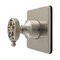 Kingston Brass Single-Handle Six-Way Diverter Valve with Knurled Handle and Square Trim Kit, Brushed Nickel KS4048RKZ - alternate 1