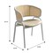 Leisuremod Ervilla Dining Arm Chair with Leather Seat and White Steel Base in Taupe, 4PK ECW-20TP-L4 - alternate 7