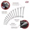 Performance Tool 14 pc. SAE Combination Wrench, Heat Treated Alloy Steel, Roll Pouch W1114 - alternate 4