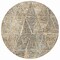 Homeroots 8' Beige Ivory And Black Round Geometric Washable Indoor Outdoor Area Rug 577549 - alternate 6