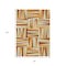 Homeroots 8' X 10' Orange Ivory And Copper Geometric Washable Indoor Outdoor Area Rug 598289 - alternate 7