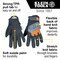 Klein Tools General Purpose Gloves, Small, Spandex, Suede, Black/Orange/Gray, S, 1 PR 60594 - alternate 6
