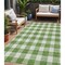 Homeroots 5' X 8' Green And Gray Plaid Washable Indoor Outdoor Area Rug 595386 - alternate 1