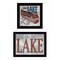 Homeroots Set Of Two Lake Life is Better 3 Black Framed Print Wall Art, 2PK 408014 - alternate 1