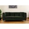Homeroots 84" Dark Green Velvet Sofa With Black and Gold Legs 488835 - alternate 4