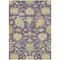 Homeroots 3' X 5' Eggplant Beige And Green Floral Washable Indoor Outdoor Area Rug 605199 - alternate 5