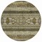 Homeroots 8' Taupe Beige And Ivory Round Southwestern Washable Indoor Outdoor Area Rug 582868 - alternate 6